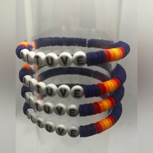 Custom Heishi Beads Bracelet with Astros Player Name